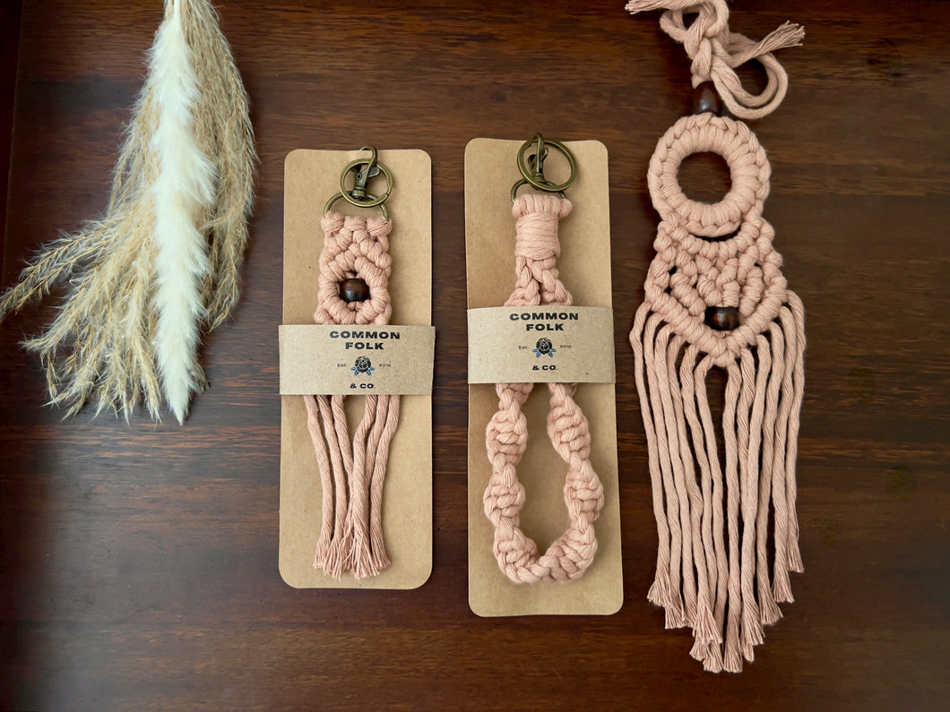 Gift Set - Mini Boho Hanger, Wristlet & Keychain