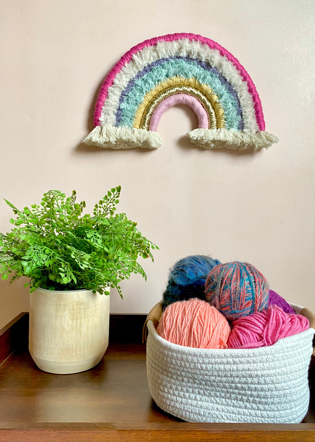 XL Rainbow Wall Hanging (Pink Combo)