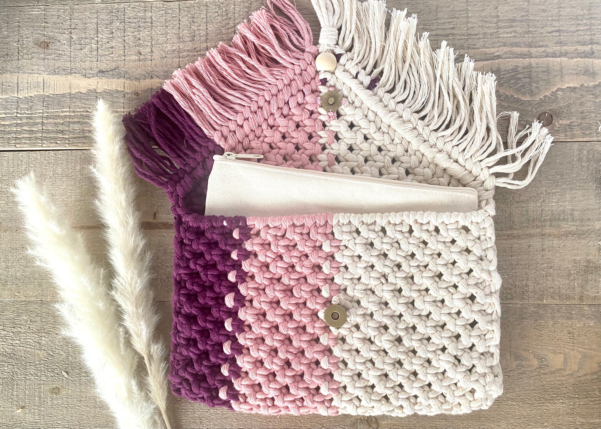 Macrame hot sale clutch purse